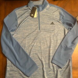 Adidas Men's Light Blue Quarter-Zip Jacket
